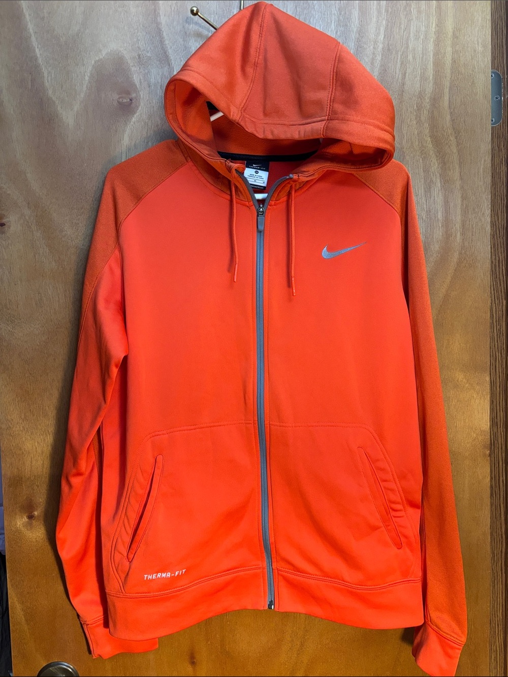 Nike Orange Therma-Fit Full-Zip Hoodie Jacket